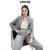 VIMAGE纬漫纪秋冬新款条纹修身女士西装短款外套V1603224 商品缩略图0