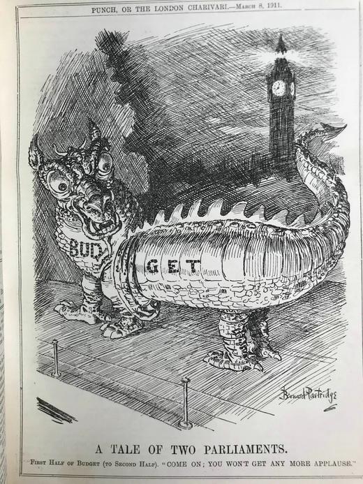 1911年1-6月 英国讽刺漫画杂志《笨拙》 数百幅插图  漆布精装16开 商品图11