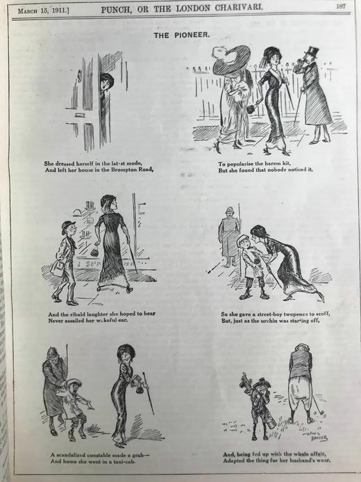 1911年1-6月 英国讽刺漫画杂志《笨拙》 数百幅插图  漆布精装16开 商品图9