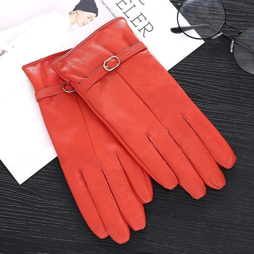 优品-时尚纯色羊皮手套-会员6折 商品图1