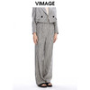 VIMAGE纬漫纪秋冬新款女装直筒宽松修身西服裤子立体条纹长裤V1605225 商品缩略图2