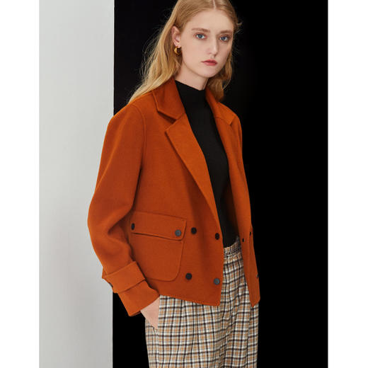 扣子故障 EITIE 爱特爱6414114 短款毛呢外套 商品图3