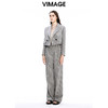 VIMAGE纬漫纪秋冬新款女装直筒宽松修身西服裤子立体条纹长裤V1605225 商品缩略图1
