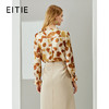 EITIE爱特爱秋季新款时尚通勤印花飘带女上衣6709409 商品缩略图3