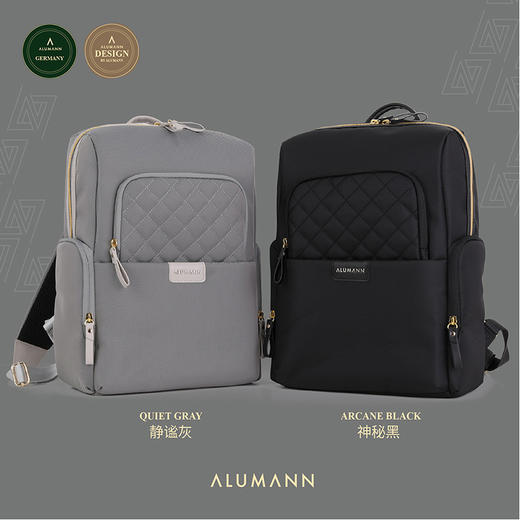 旅漫/Alumann 双肩包女新款时尚背包大容量潮流通勤简约书包 商品图1