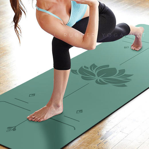 进口白莲花天然橡胶瑜伽垫5MM 商品图2
