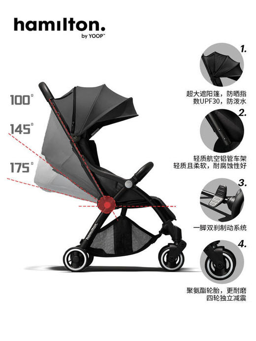 荷兰汉弥尔敦hamilton自动折叠婴儿推车R1 商品图4