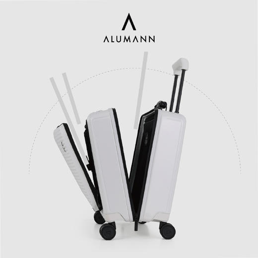 旅漫/Alumann 商务拉杆箱前开盖行李箱男女通用旅行箱 A-9837 商品图1