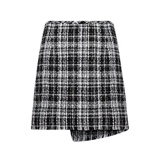 VIMAGE纬漫纪秋冬新款洋气时髦格纹高腰包臀半身裙女裙半裙V1606214 商品图5