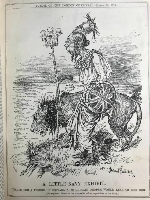 1911年1-6月 英国讽刺漫画杂志《笨拙》 数百幅插图  漆布精装16开 商品图6