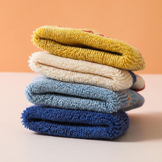 【3双装 保暖柔软亲肤】A类毛圈加厚婴儿袜子秋冬新款卡通字母拼色儿童袜子韩版新生儿宝宝袜 商品图2