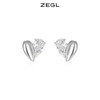 ZEGL爱心耳钉女2023年新款潮耳环高级感轻奢冷淡风925银针耳饰品 商品缩略图0