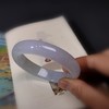 淡紫色紫罗兰翡翠带绿点翡翠手镯 商品缩略图8