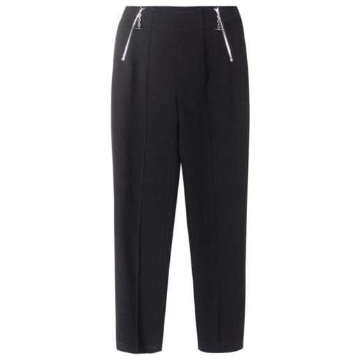 剩S/M/L 米思阳2026春季醋酸百搭黑色直筒裤修身显瘦八分休闲裤女0131 商品图3