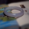 淡紫色紫罗兰翡翠带绿点翡翠手镯 商品缩略图3