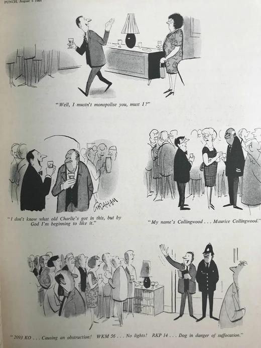 1964年7-12月 英国讽刺漫画杂志《笨拙》 数百幅插图 漆布精装16开 商品图3