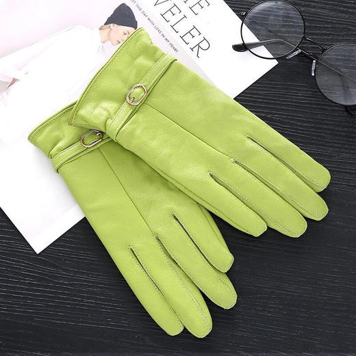 优品-时尚纯色羊皮手套-会员6折 商品图8