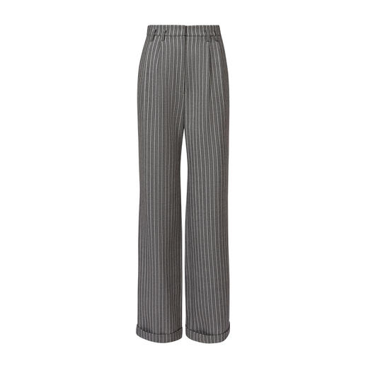 VIMAGE纬漫纪秋冬新款女装直筒宽松修身西服裤子立体条纹长裤V1605225 商品图4