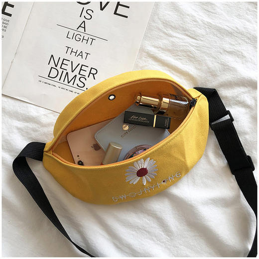 【服饰鞋包】新款帆布菊花女包ins日系原宿清新斜挎包时尚潮流可爱单肩包 商品图3