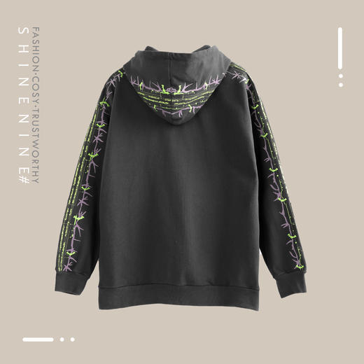 B93246397彩色刺绣帽衫套头卫衣 商品图3