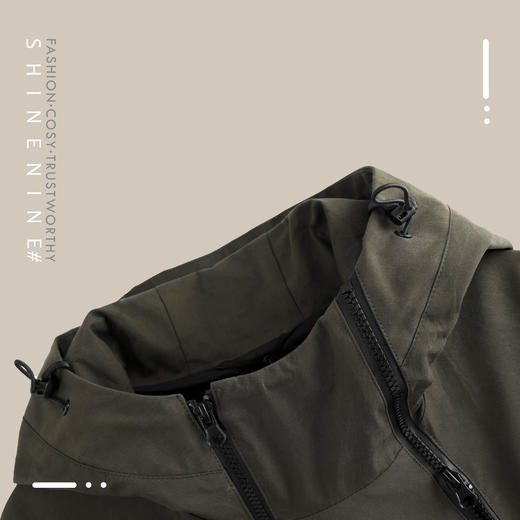 B93267579酷帅中长款带帽风衣 商品图1