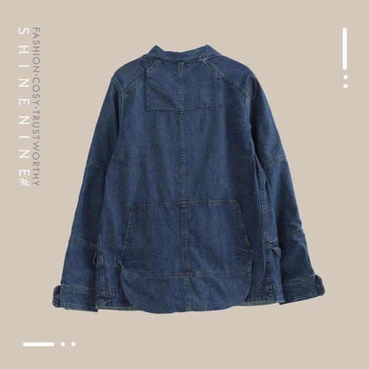 939272220廓形做旧牛仔夹克 商品图3