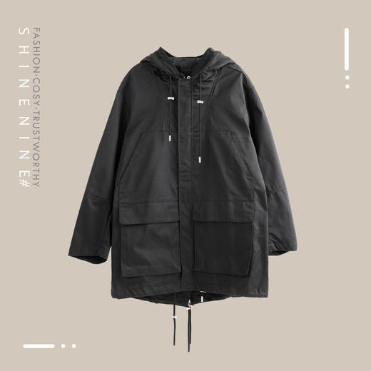 95193235中长款抽绳帽衫外套 商品图0