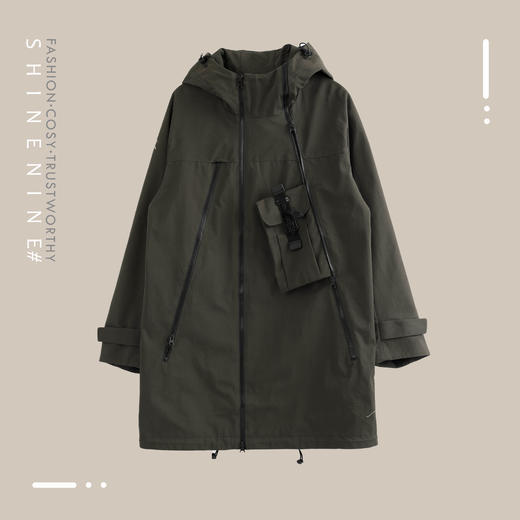 B93267579酷帅中长款带帽风衣 商品图0