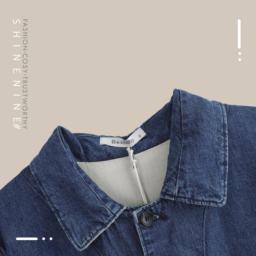 939272220廓形做旧牛仔夹克 商品图1