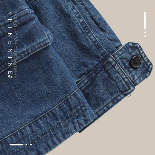 939272220廓形做旧牛仔夹克 商品图2