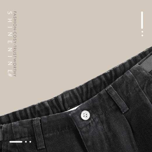 E931531217自带腰带直筒牛仔裤 商品图1