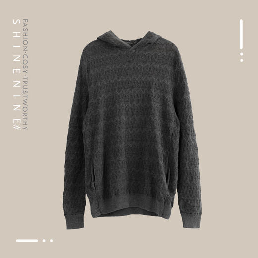 93364351极简带帽套头针织衫 商品图0