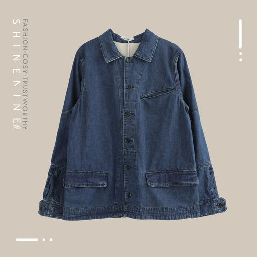 939272220廓形做旧牛仔夹克 商品图0