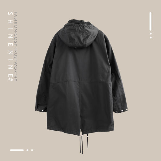 95193235中长款抽绳帽衫外套 商品图3