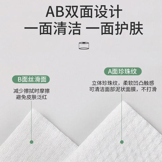 【棉柔巾】纯棉棉柔巾加厚一次性洗脸巾孕婴可用柔巾卷 洁面巾珍珠纹不掉絮 商品图1