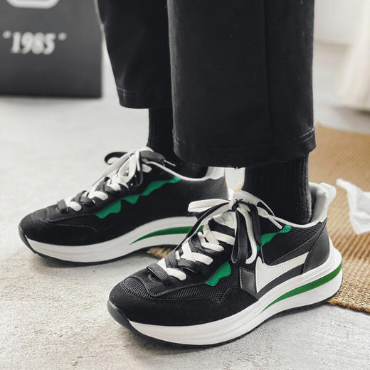 【服饰鞋包】新款男鞋春季透气韩版潮流阿甘鞋网布运动休闲厚底小白鞋潮鞋 商品图1