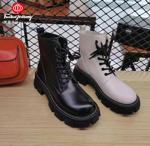 富贵吉祥英伦风厚底百搭马丁靴F216106 商品图0
