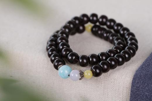 XYZT0109金星紫檀&玛瑙蜜蜡7mmx9mmx44粒 商品图0