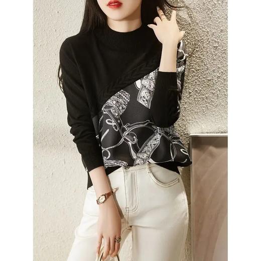 TZW-新款半高圆领长袖针织上衣 商品图4