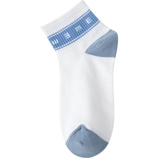 【5双装 柔软透气不闷脚】男袜新款运动中筒袜街头时尚篮球袜高橡筋吸汗男士棉袜子 商品图3