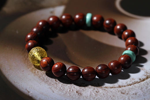 HL0007°海南黄花梨&蜜蜡回纹珠男女手饰 商品图1