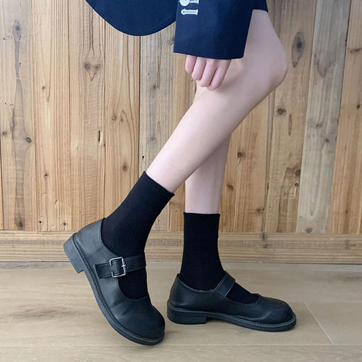 【3双装 轻松搞定你的日常穿搭】秋冬季女袜日系纯色jk袜子时尚运动袜双针长筒女士棉袜袜子女中筒 商品图1