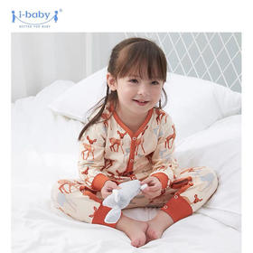 2021新款 i-baby婴儿薄款连体服&分体套装【小童】outlast恒温睡衣内衣透气宝宝夏装空调房儿童套装家居服婴幼童连体睡衣分体套装，小童66-100码