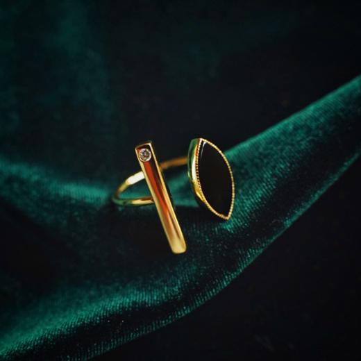 【侯佩岑&陈粒同款】Black Eyes黑眼系列｜黑眼睛开口戒 商品图5