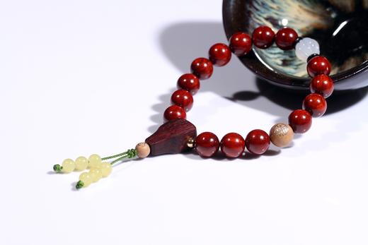 XYZT0008金星紫檀搭玛瑙蜜蜡10mmx15粒 商品图0