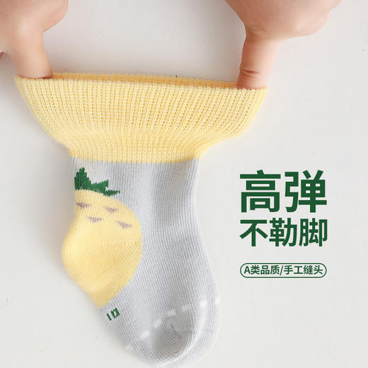 【5双装 | 25色可选】A类婴儿袜子秋冬新品卡通新生儿宝宝袜 纯手工缝头地板袜儿童袜子 商品图2