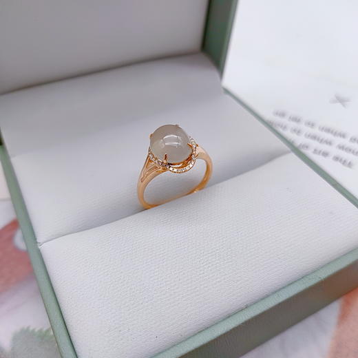 18K镶嵌翡翠戒指 商品图0