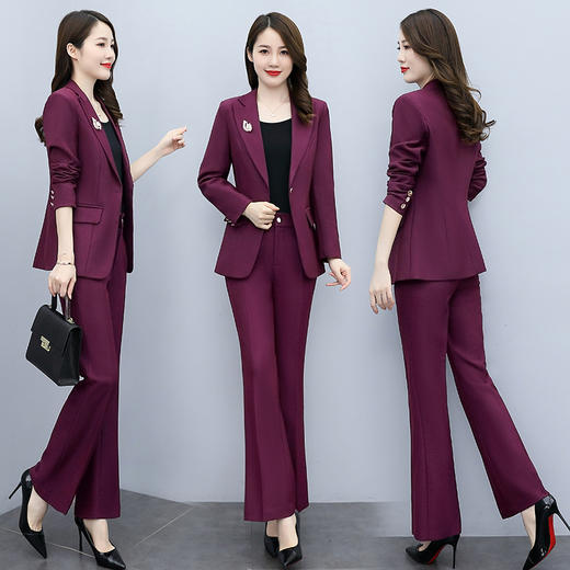 2021秋季时尚简约大方气质优雅收腰显瘦修身百搭潮流两件套  HRYZ7605 商品图1