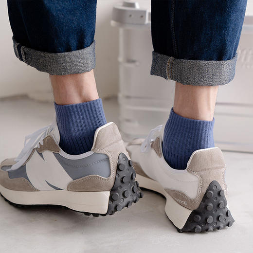 【5双装 柔软优质棉】男袜秋季新款中筒袜 ins日系袜子时尚高橡筋吸汗运动袜男士短袜 商品图1