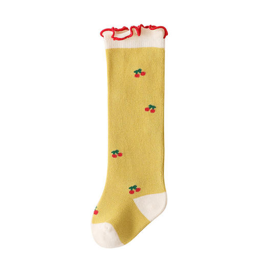 【3条装 质感柔软丝滑】A类婴儿袜子秋冬新款卡通儿童袜子 韩版女童过膝袜 木耳边宝宝长筒袜 商品图6